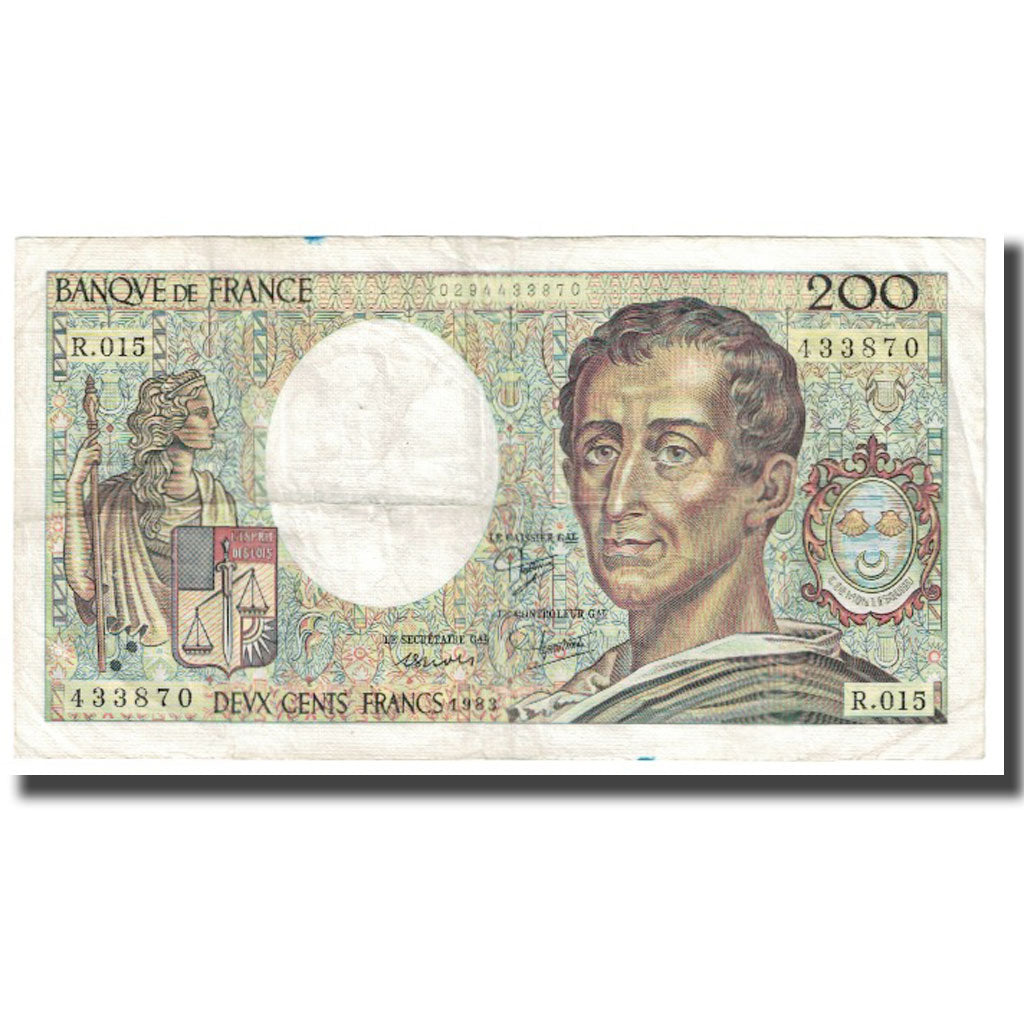 Francja, 200 Francs, Montesquieu, 1983, P. A.Strohl-G.Bouchet-J.J.Tronche, 1983