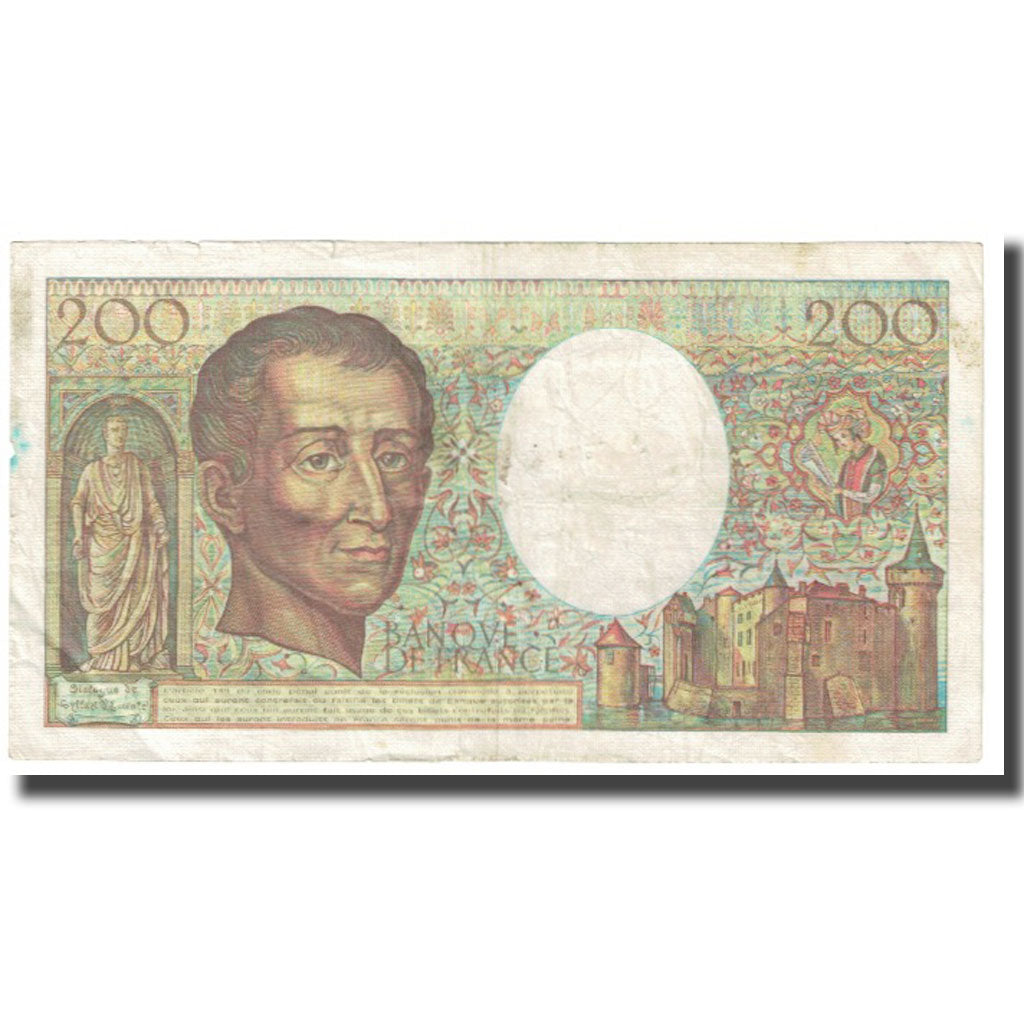 Francia, 200 Francs, Montesquieu, 1982, P. A.Strohl-G.Bouchet-J.J.Tronche, 1982