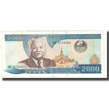 Banknot, Lao, 2000 Kip, 2003, KM:33b, VF(20-25)