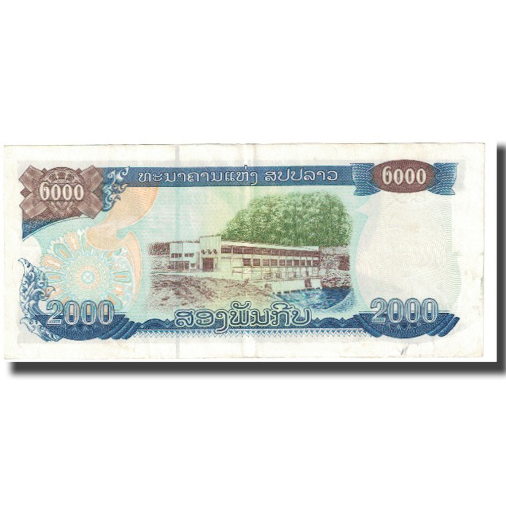 Banknot, Lao, 2000 Kip, 2003, KM:33b, VF(20-25)