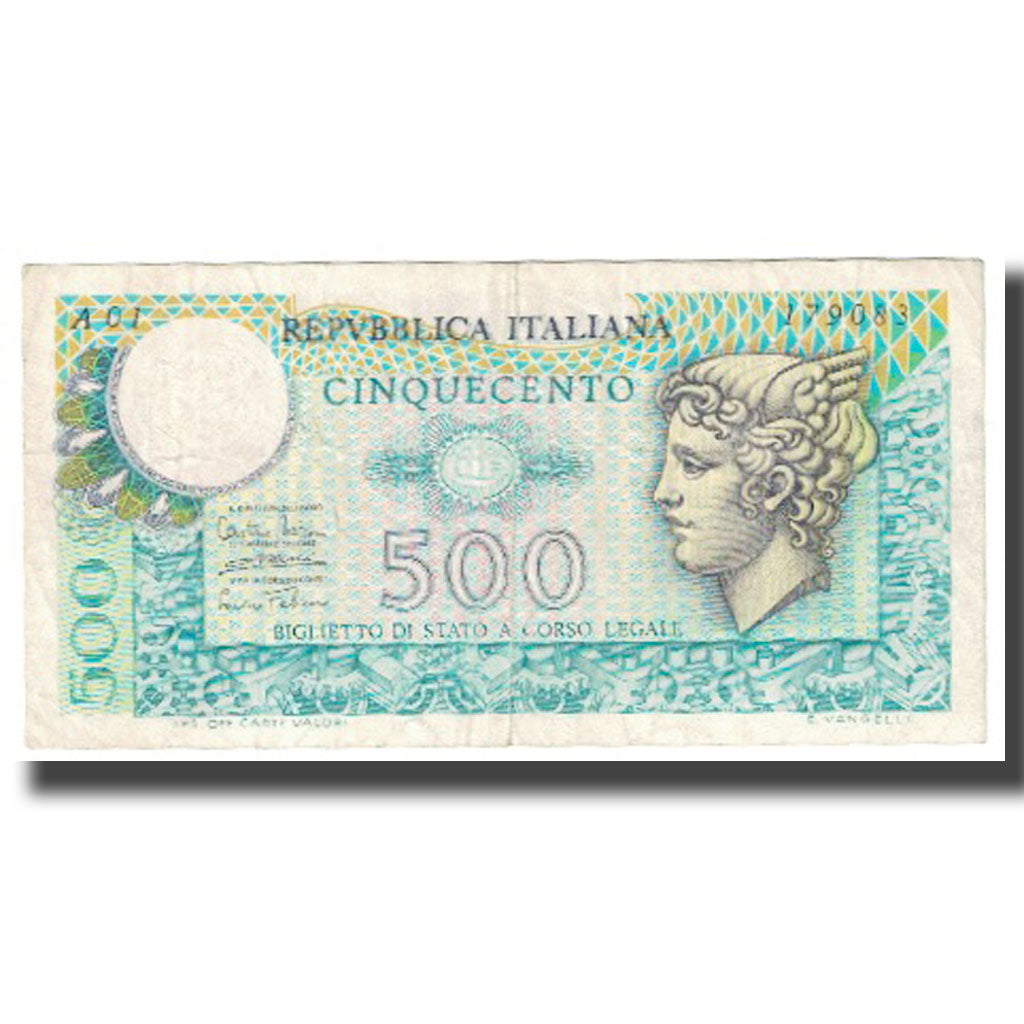 Banconote, Italia, 500 Lire, KM:95, BB