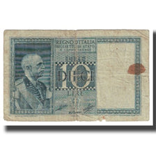 Banknote, Italy, 10 Lire, 1935, 1935-06-18, KM:25b, VF(20-25)