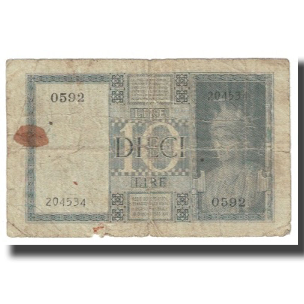 Banknote, Italy, 10 Lire, 1935, 1935-06-18, KM:25b, VF(20-25)