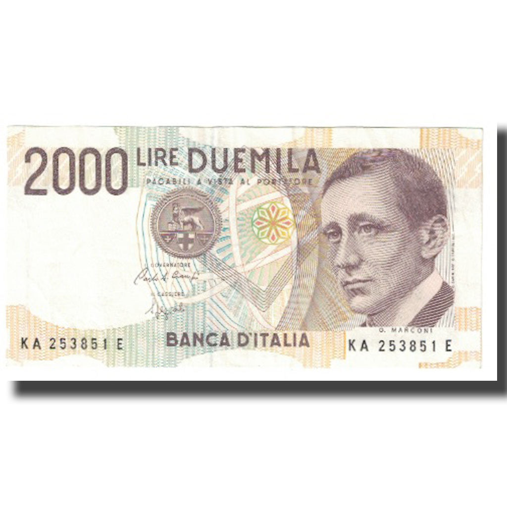 Banknote, Italy, 2000 Lire, 1990, 1990-10-03, KM:115, UNC(63)