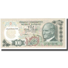 Banknote, Turkey, 100 Lira, 1970, 1970-10-14, KM:189a, UNC(65-70)