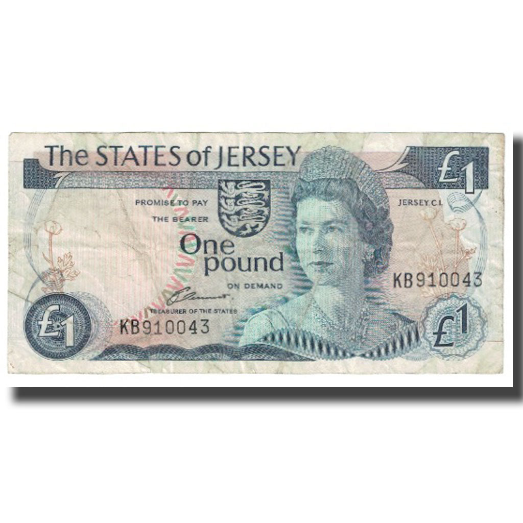 Nota, Jersey, 1 Pound, KM:11a, VF(20-25)