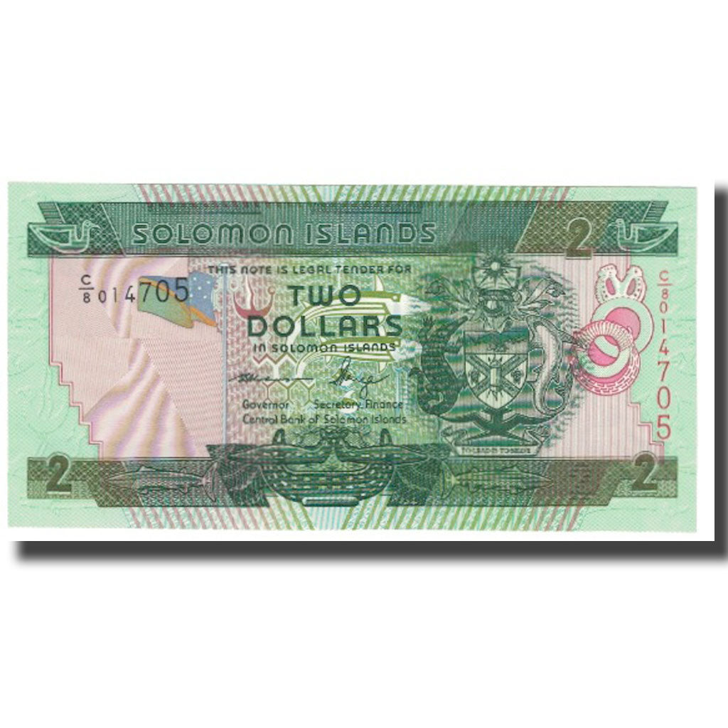 Nota, Ilhas Salomão, 2 Dollars, KM:18, UNC(65-70)