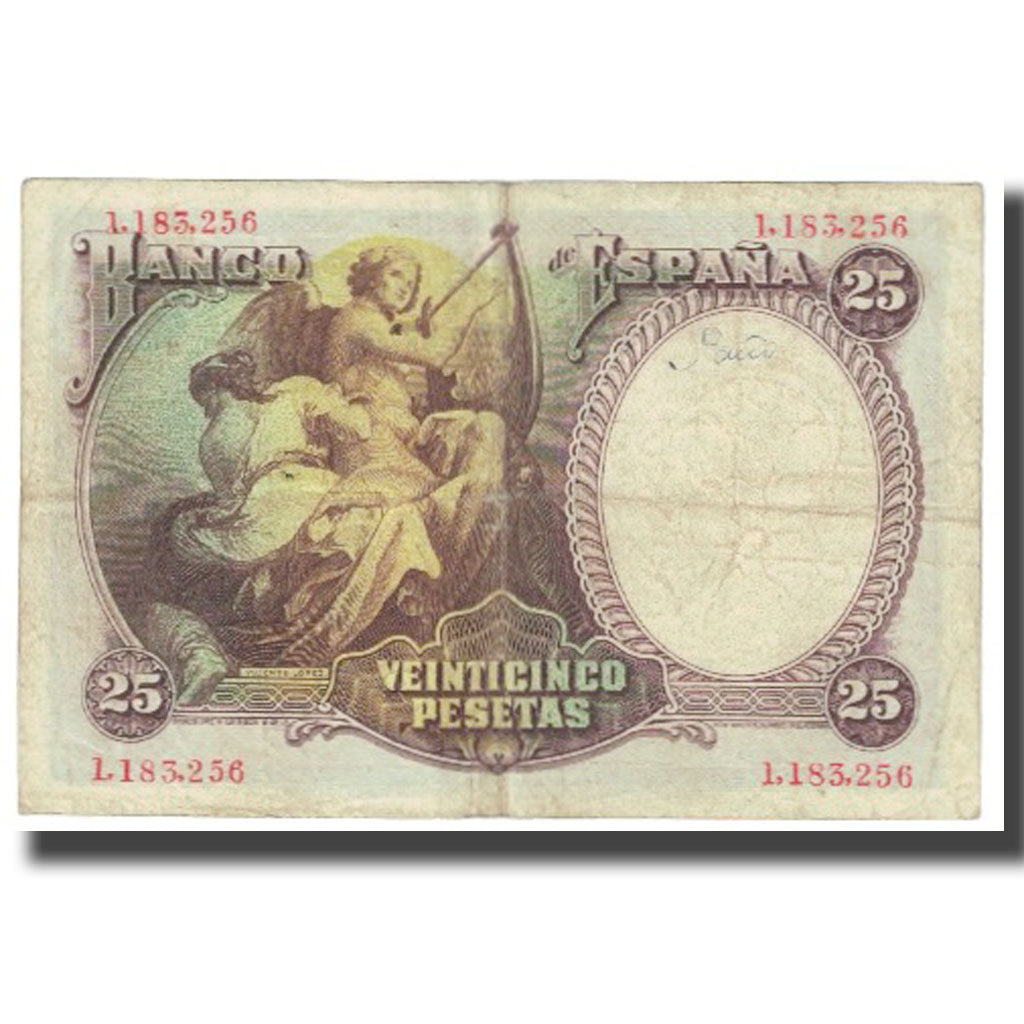 Banknote, Spain, 25 Pesetas, 1931, 1931-04-25, KM:81, VF(20-25)