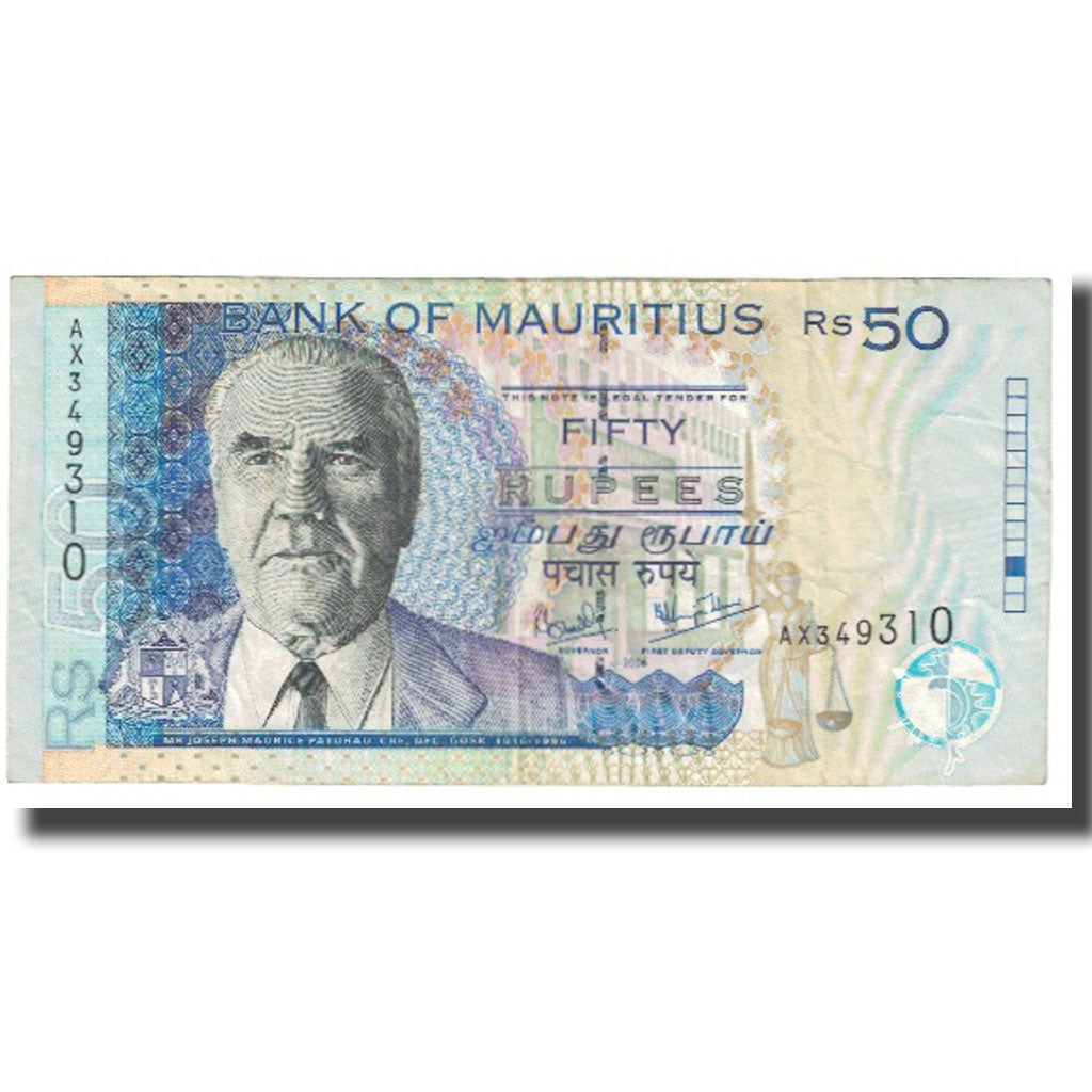 Geldschein, Mauritius, 50 Rupees, 2006, KM:50a, SS