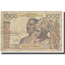 Banknote, West African States, 1000 Francs, KM:103Aa, VF(20-25)