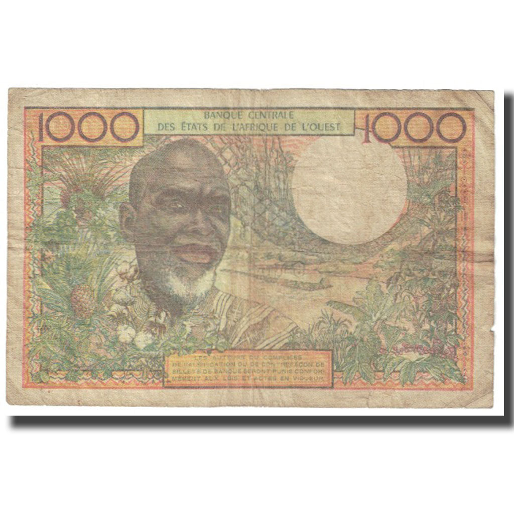 Banknote, West African States, 1000 Francs, KM:103Aa, VF(20-25)