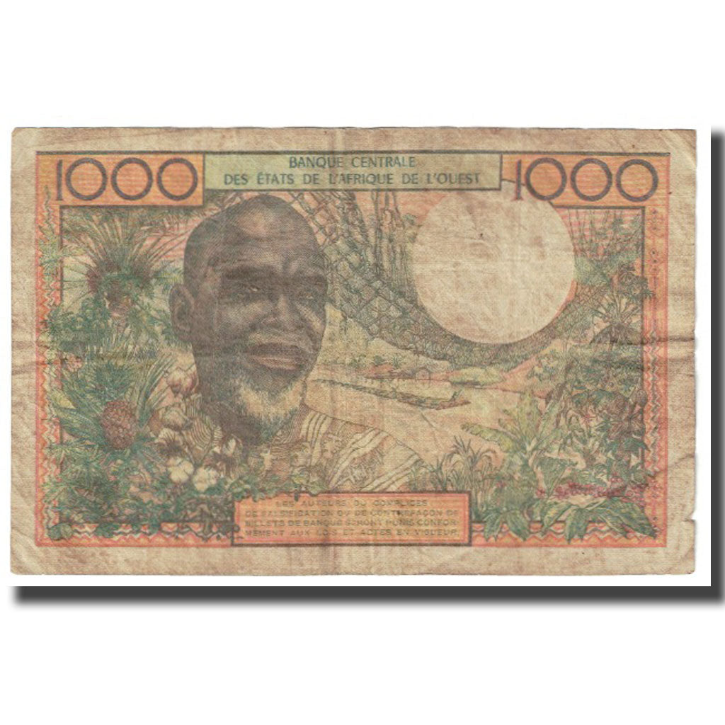 Banknote, West African States, 1000 Francs, KM:103Aa, VF(20-25)