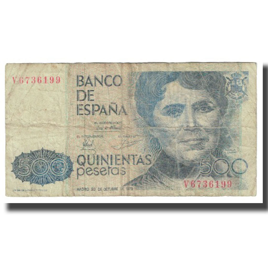 Banknote, Spain, 500 Pesetas, 1979, 1979-10-23, KM:157, VF(20-25)