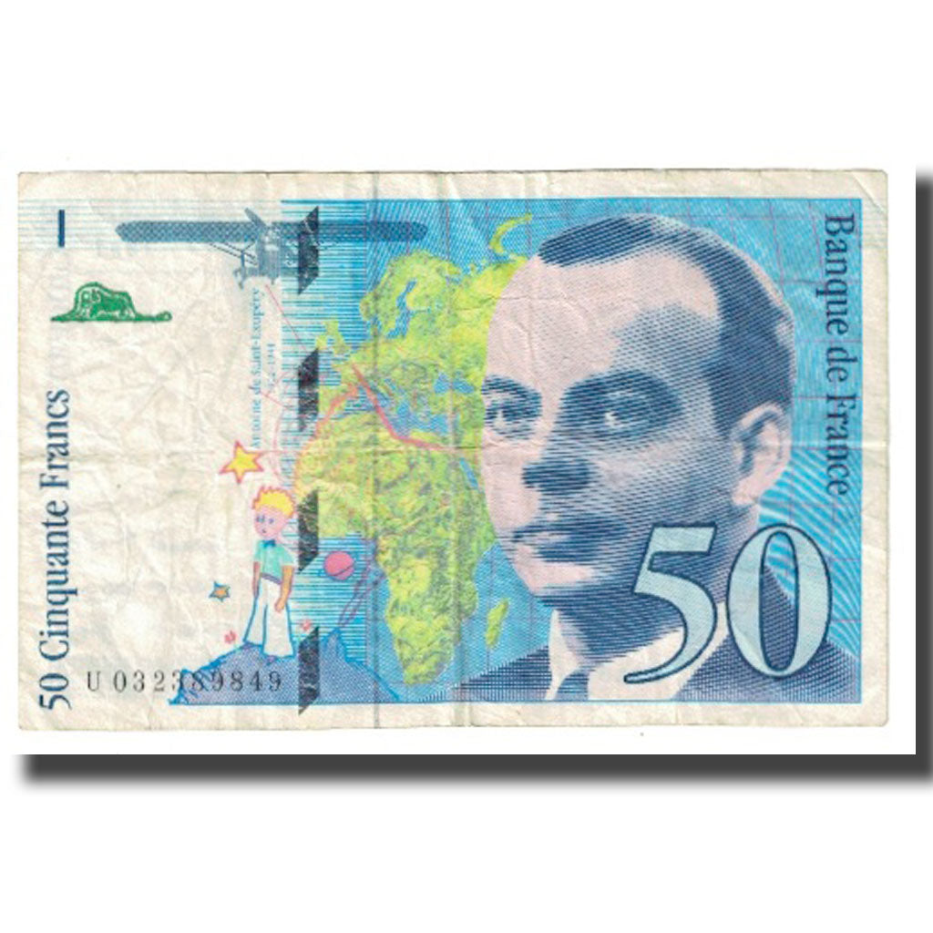 France, 50 Francs, St Exupéry, 1997, D.Bruneel-J.Bonnardin-C.Vigier, VF(20-25)