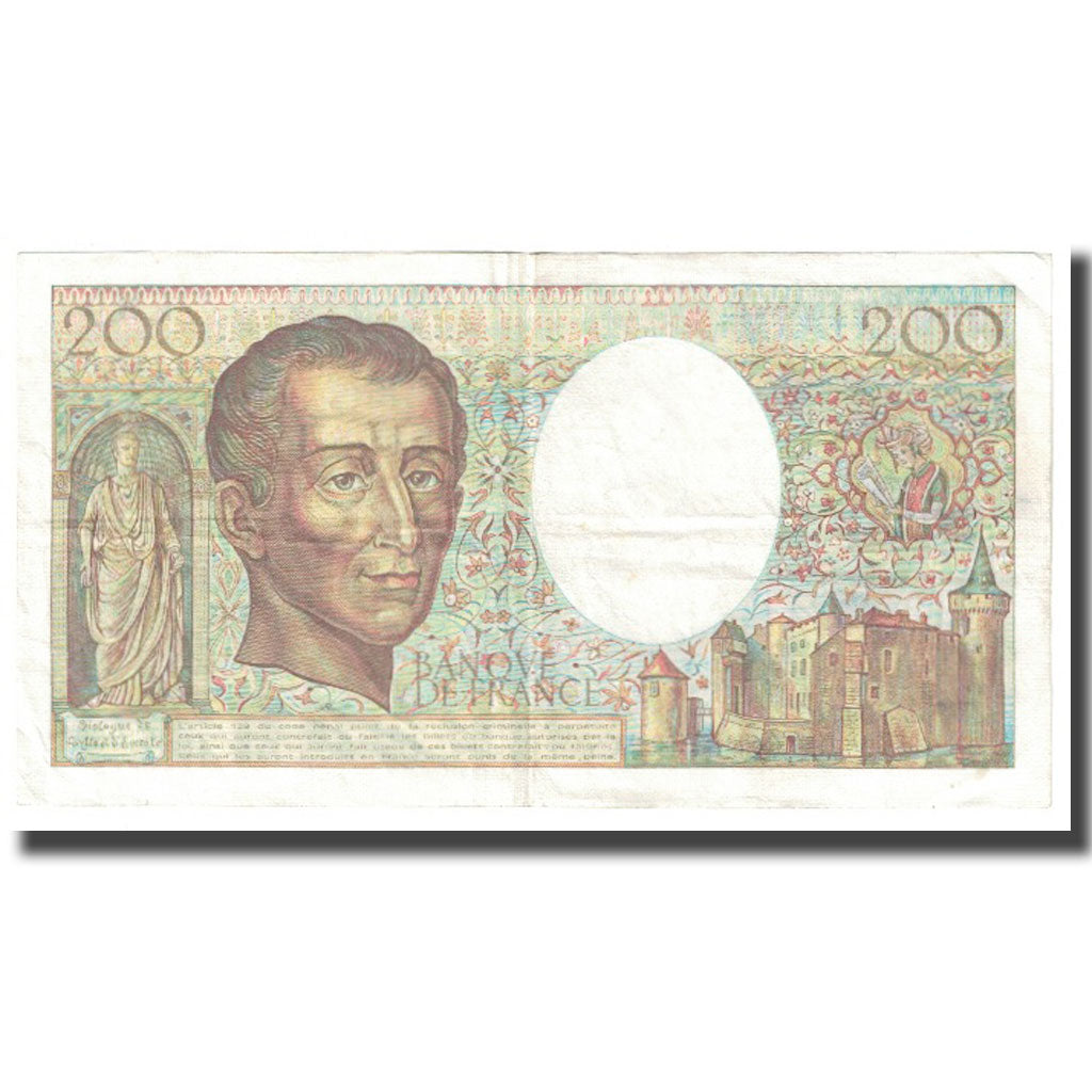 Francia, 200 Francs, Montesquieu, 1988, D.Bruneel-B.Dentaud-A.Charriau, MBC