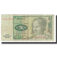 Biljet, Federale Duitse Republiek, 5 Deutsche Mark, 1960, 1960-01-02, KM:18a, TB