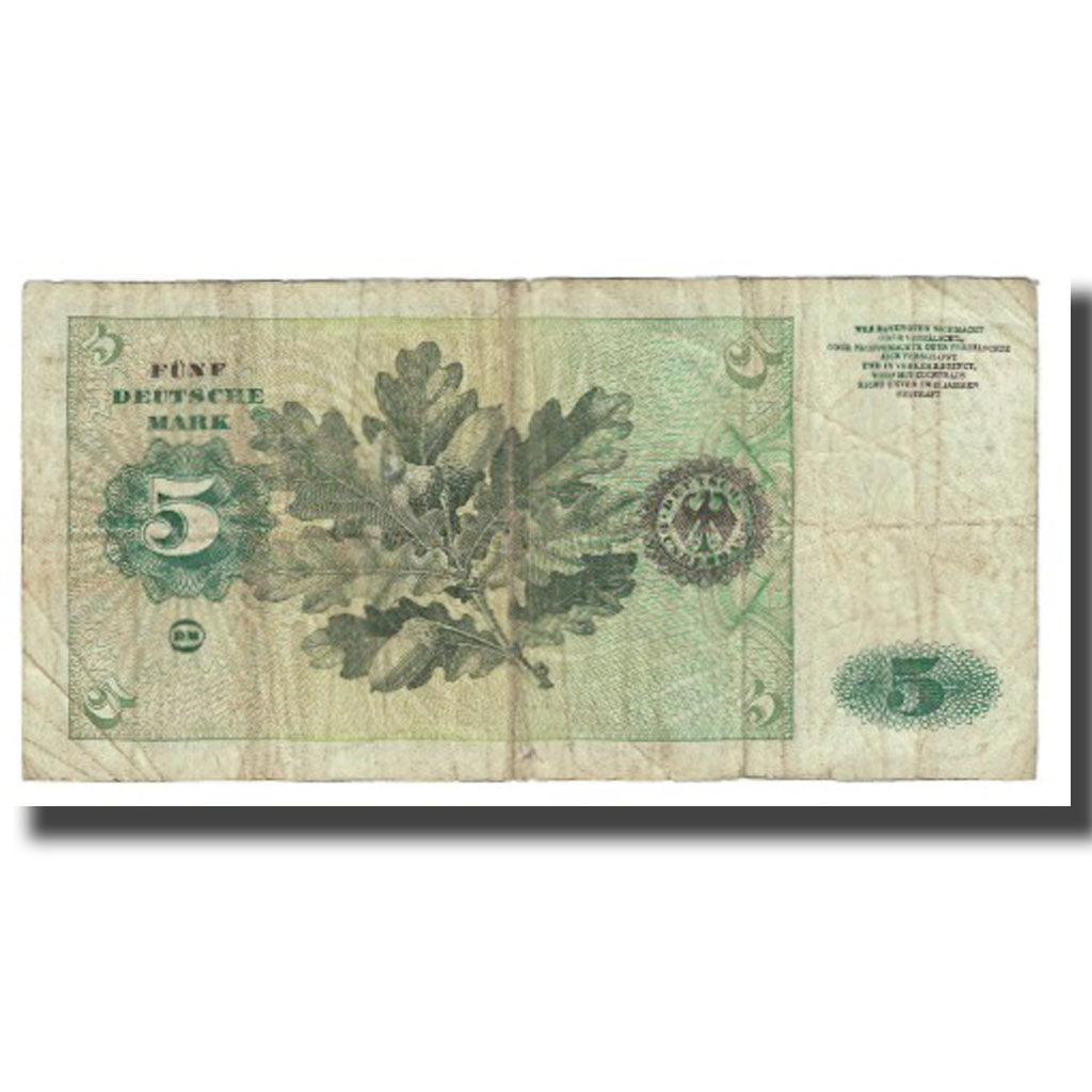 Banknote, GERMANY - FEDERAL REPUBLIC, 5 Deutsche Mark, 1960, 1960-01-02, KM:18a