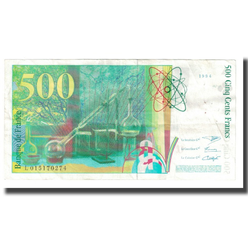 Francja, 500 Francs, Pierre et Marie Curie, 1994, BRUNEEL, BONARDIN, VIGIER