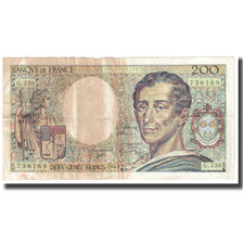França, 200 Francs, Montesquieu, 1992, BRUNEEL BONNARDIN CHARRIAU, VF(20-25)