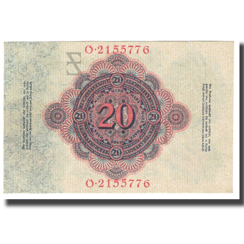 Banknote, Germany, 20 Mark, 1914, 1914-02-19, KM:46b, EF(40-45)