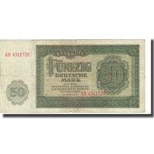 Billete, 50 Deutsche Mark, 1948, República Democrática Alemana, KM:14b, BC