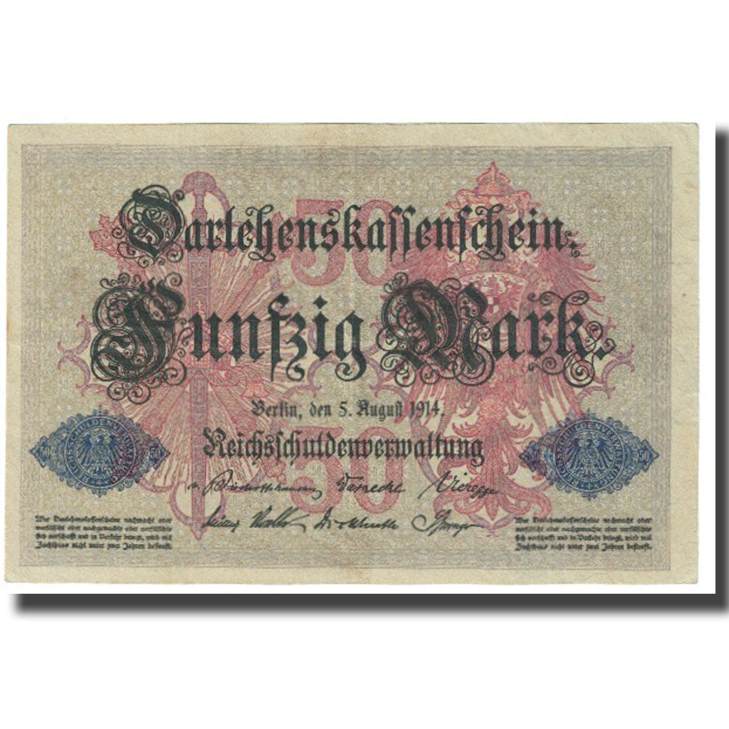 Banknote, Germany, 50 Mark, 1914, 1914-08-05, KM:49b, EF(40-45)