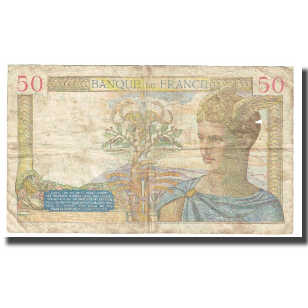 Frankrijk, 50 Francs, 1939, 1939-06-22, B, Fayette:18.27, KM:85b
