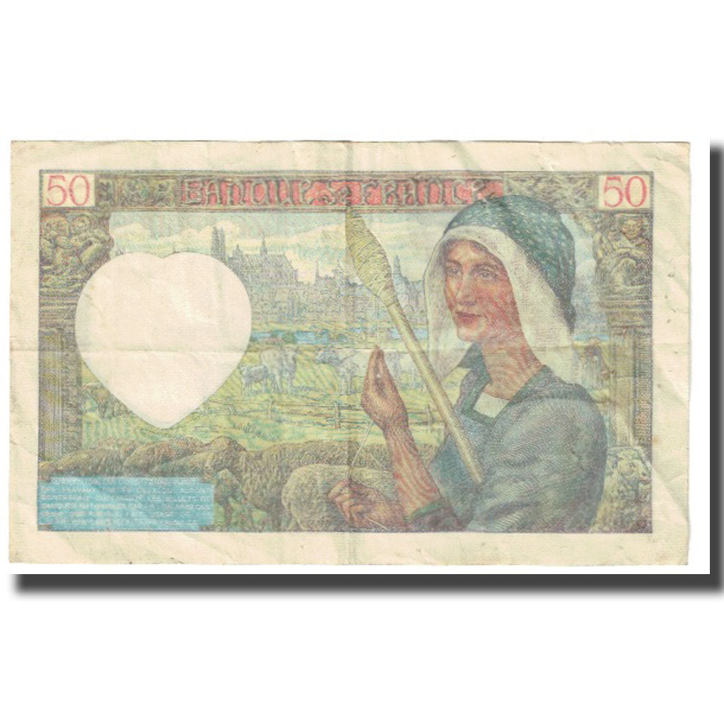 Francia, 50 Francs, Jacques Coeur, 1941, P. Rousseau and R. Favre-Gilly