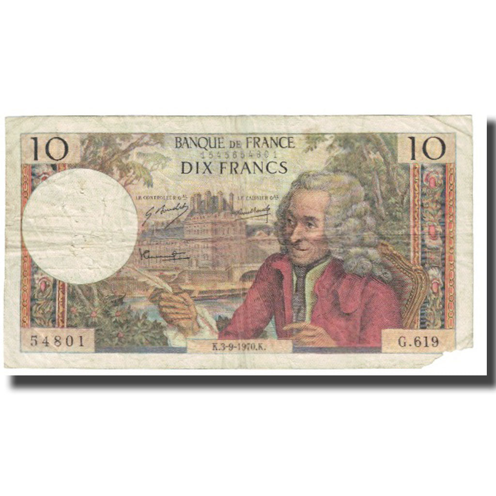 Frankreich, 10 Francs, Voltaire, 1973, R.Tondu-G.Bouchet-H.Morant, 1973-04-05