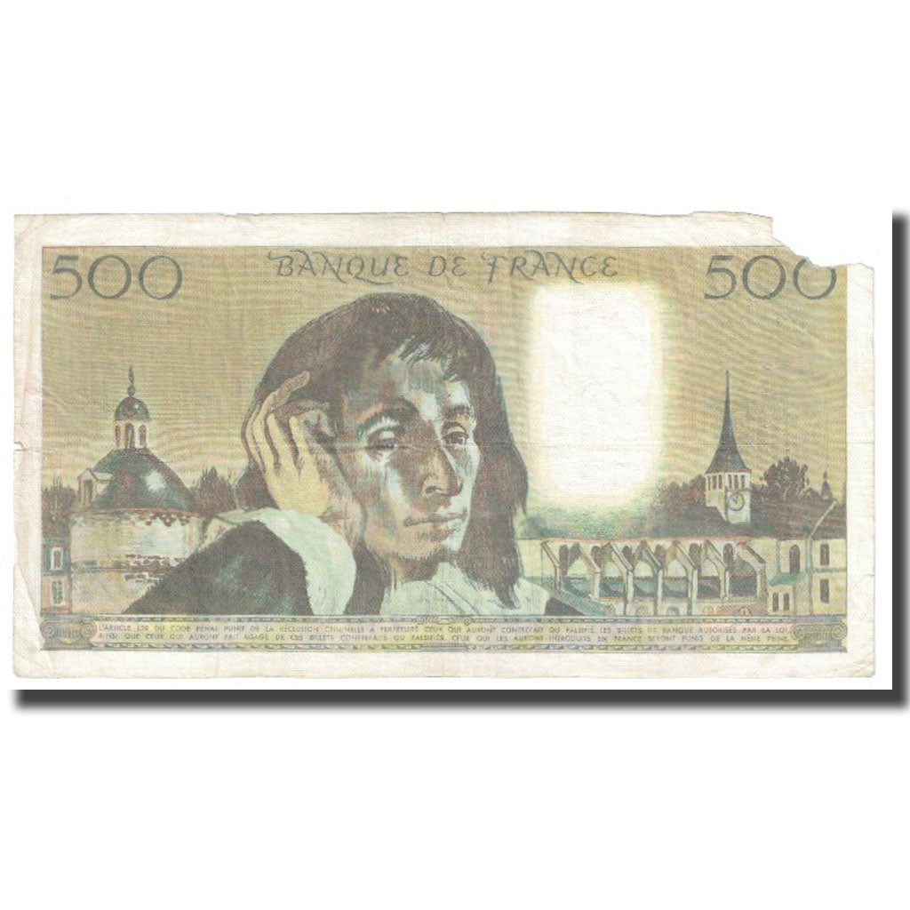 France, 500 Francs, Pascal, 1986, BRUNEEL, BONARDIN, VIGIER, 1986-02-06