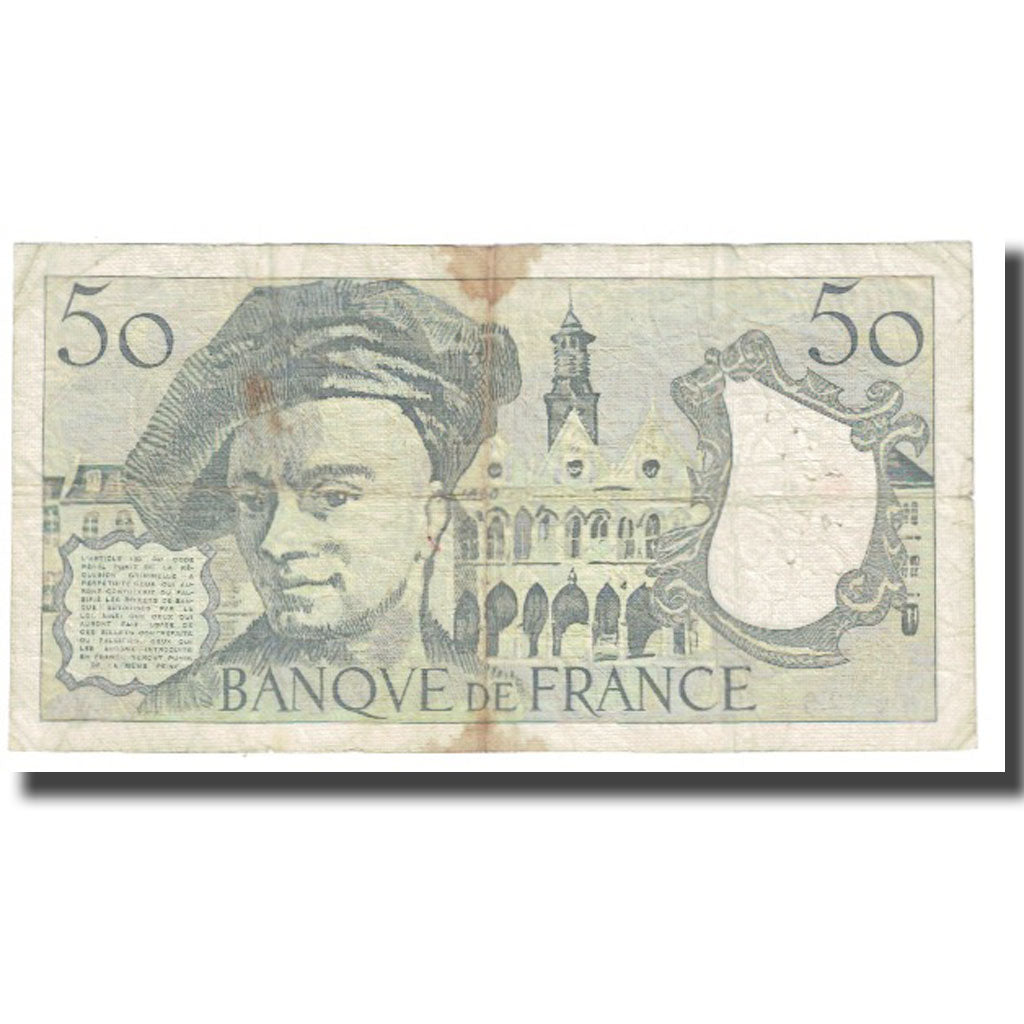 France, 50 Francs, Quentin de La Tour, 1981, STROHL TRONCHE DENTAUD, VF(20-25)