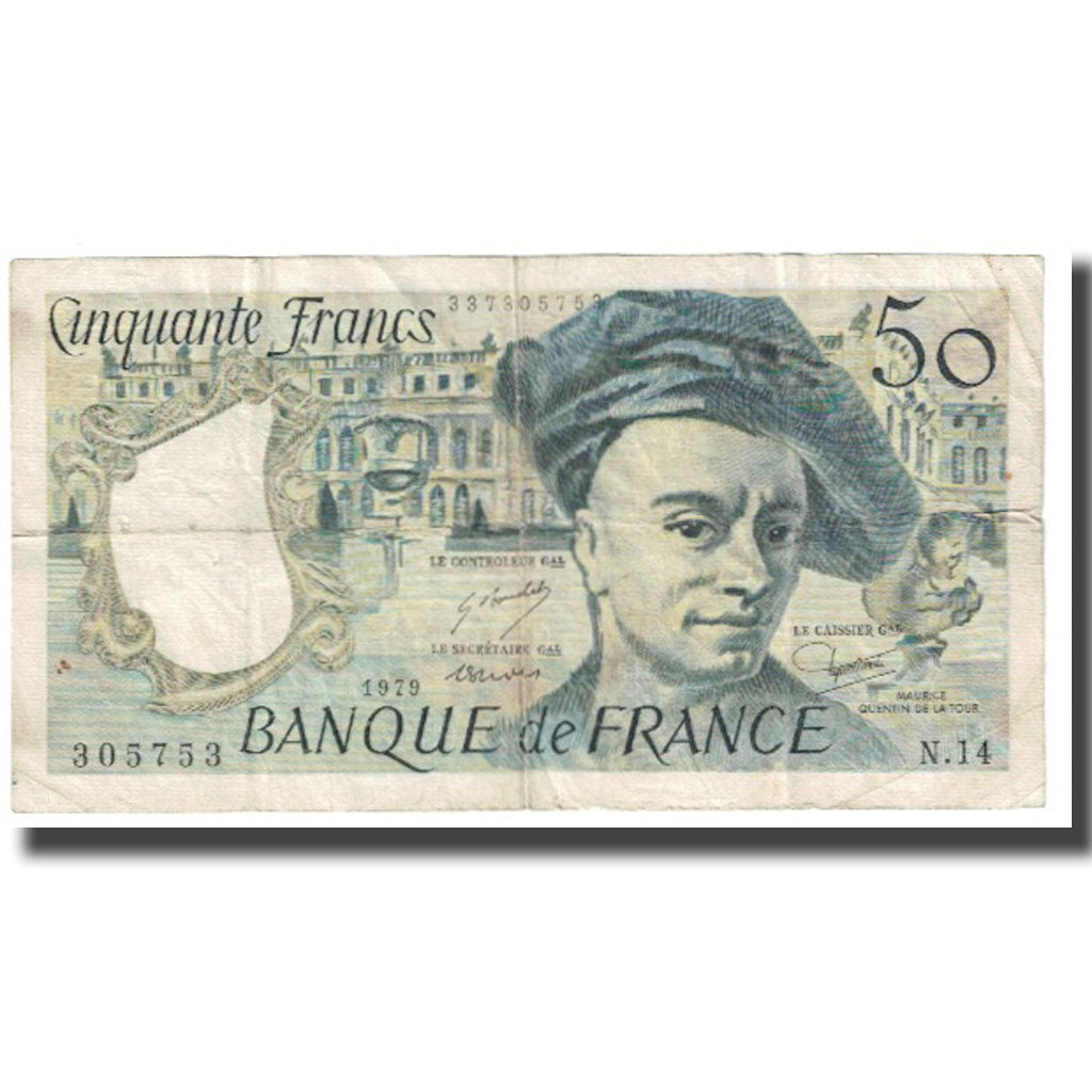 France, 50 Francs, Quentin de La Tour, 1981, STROHL TRONCHE DENTAUD, VF(20-25)