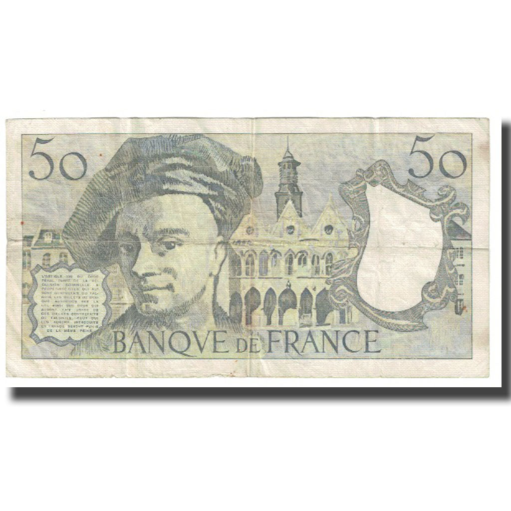 France, 50 Francs, Quentin de La Tour, 1981, STROHL TRONCHE DENTAUD, VF(20-25)