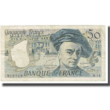 France, 50 Francs, Quentin de La Tour, 1981, STROHL TRONCHE DENTAUD, VF(20-25)