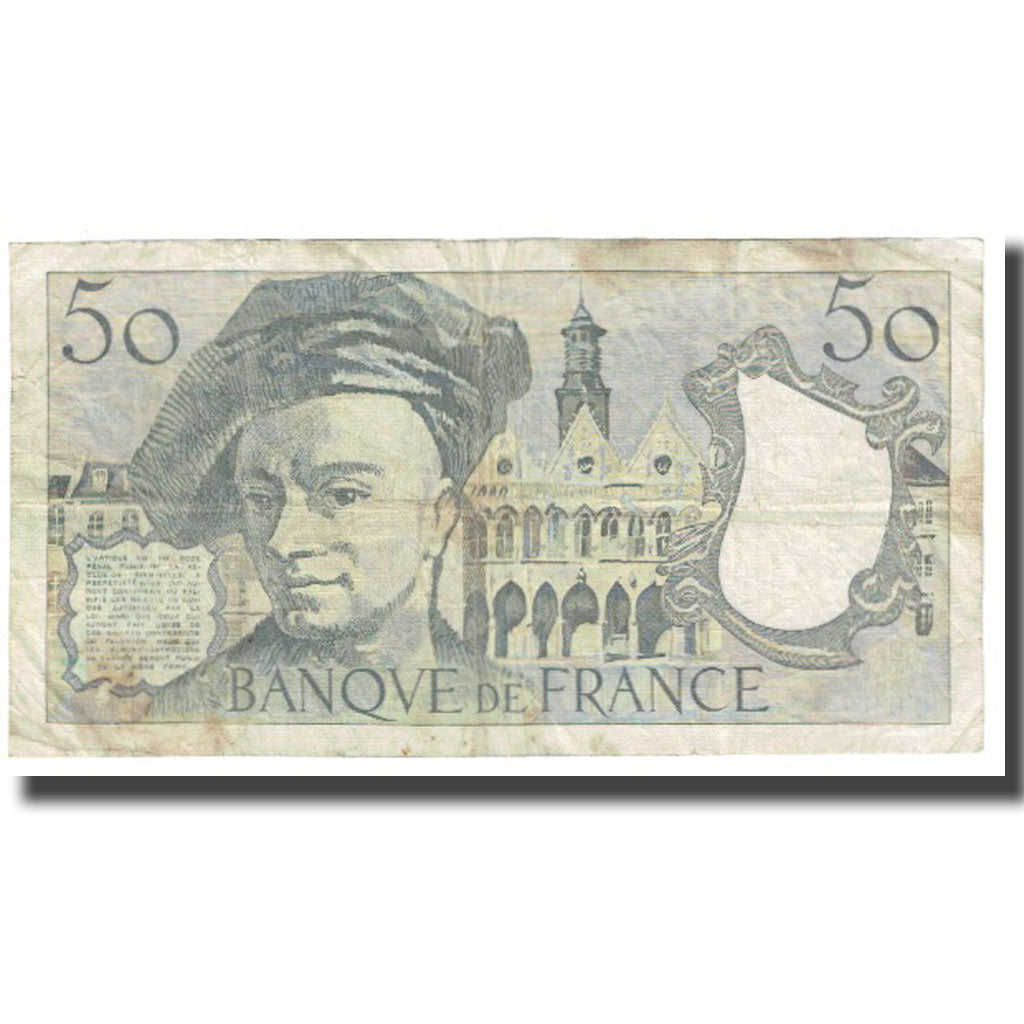 France, 50 Francs, Quentin de La Tour, 1981, STROHL TRONCHE DENTAUD, VF(20-25)