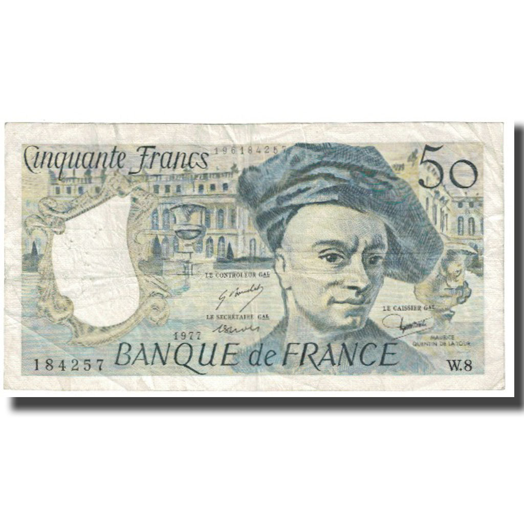 France, 50 Francs, Quentin de La Tour, 1981, STROHL TRONCHE DENTAUD, VF(20-25)