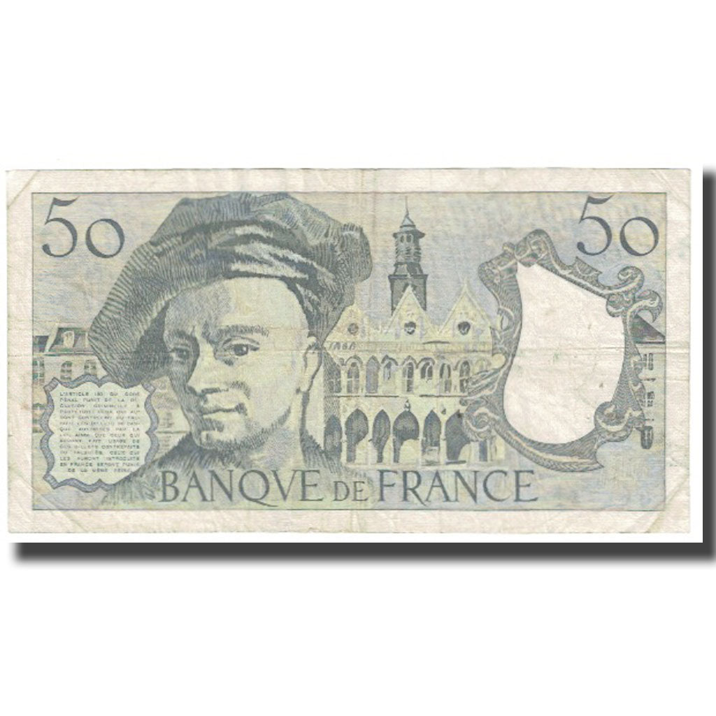 France, 50 Francs, Quentin de La Tour, 1981, STROHL TRONCHE DENTAUD, VF(20-25)
