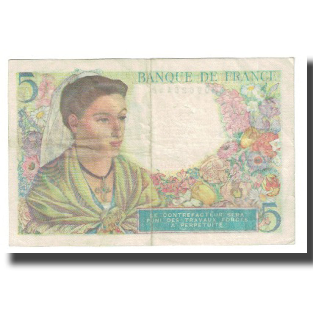 France, 5 Francs, Berger, 1943, P. Rousseau and R. Favre-Gilly, 1943-08-05