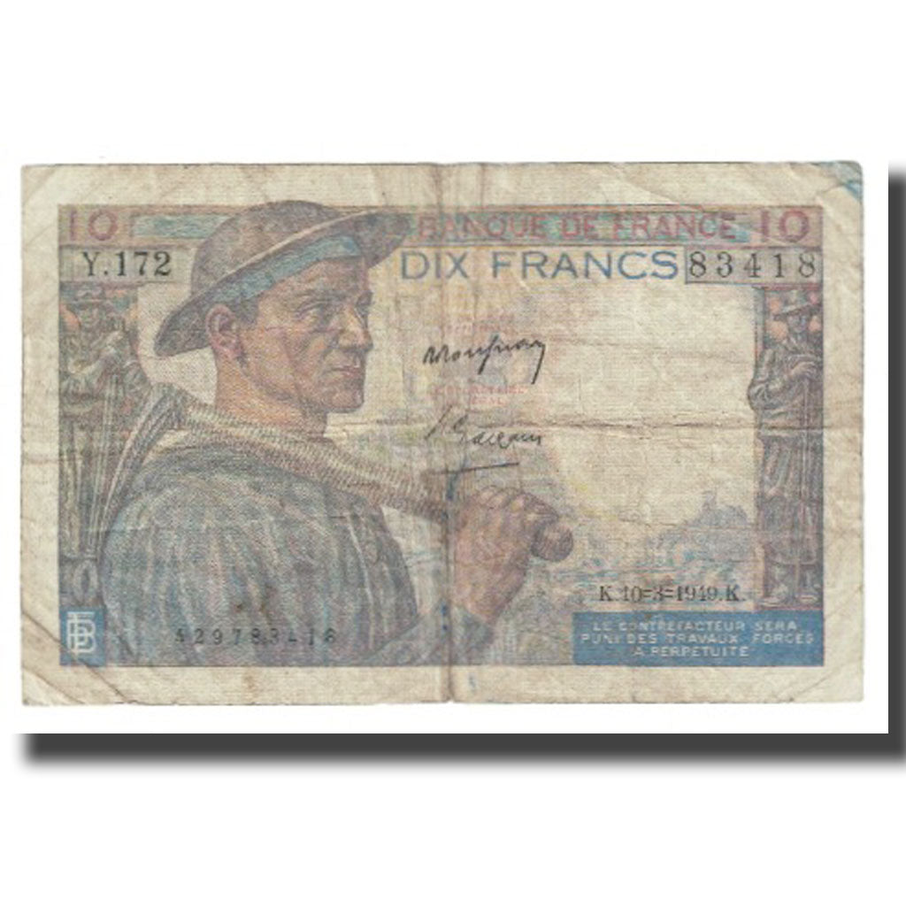 Frankreich, 10 Francs, 1946, 1946-09-26, S, Fayette:8.20, KM:99e