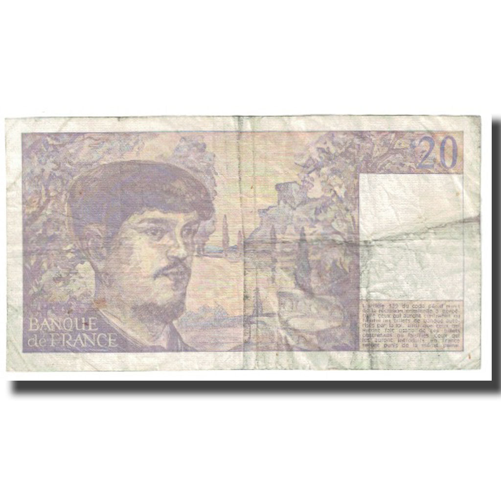 Francia, 20 Francs, Debussy, 1990, STROHL TRONCHE DENTAUD, MB, Fayette:66.10
