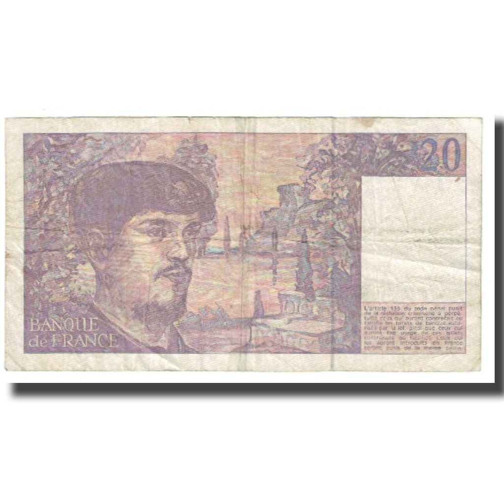 Francia, 20 Francs, Debussy, 1993, STROHL TRONCHE DENTAUD, BC, Fayette:66 bis.4