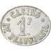 Monaco, Token, 1 Franc Casino de Beausoleil, Sports & leisure, BB, Alluminio