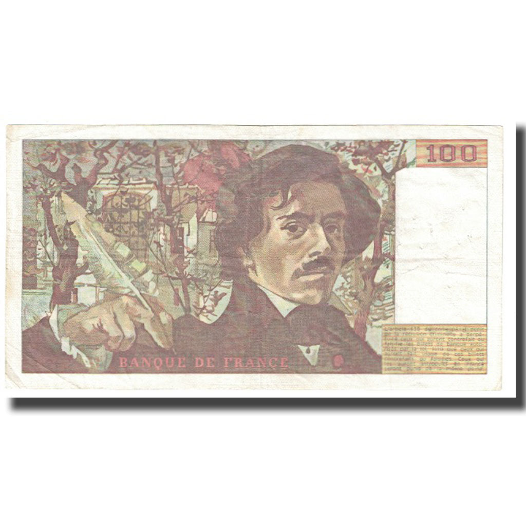 France, 100 Francs, Delacroix, 1981, BRUNEEL, BONARDIN, VIGIER, EF(40-45)