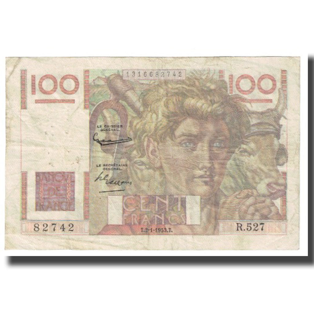 Francia, 100 Francs, Jeune Paysan, 1953, D AMBRIERES, GARGAM, 1953-01-02, BC