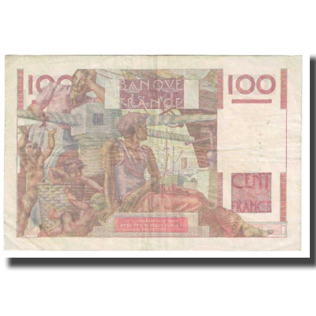 France, 100 Francs, Jeune Paysan, 1954, D AMBRIERES, GARGAM, 1954-01-07