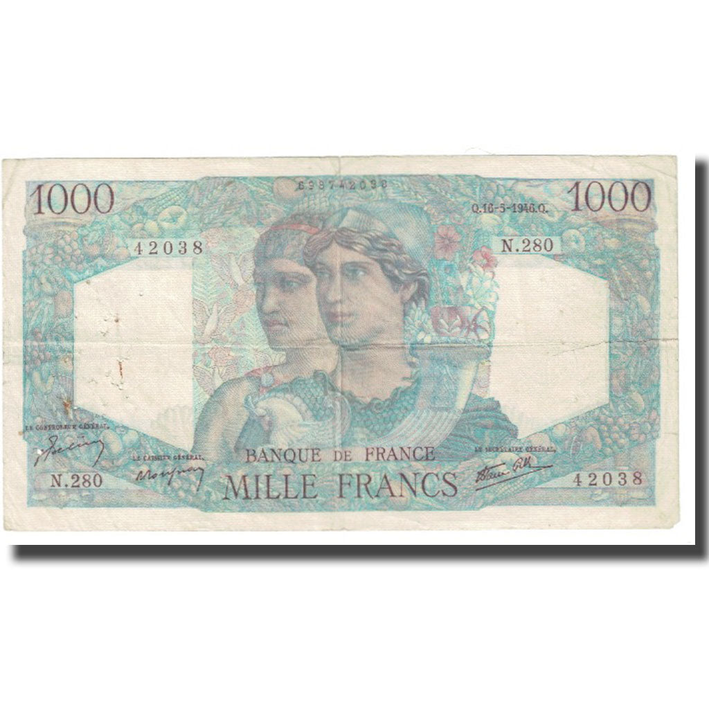 Frankrijk, 1000 Francs, Minerve et Hercule, 1946, P. Rousseau and R.
