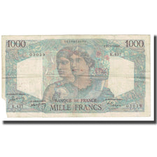 France, 1000 Francs, Minerve et Hercule, 1948, P. Rousseau and R. Favre-Gilly