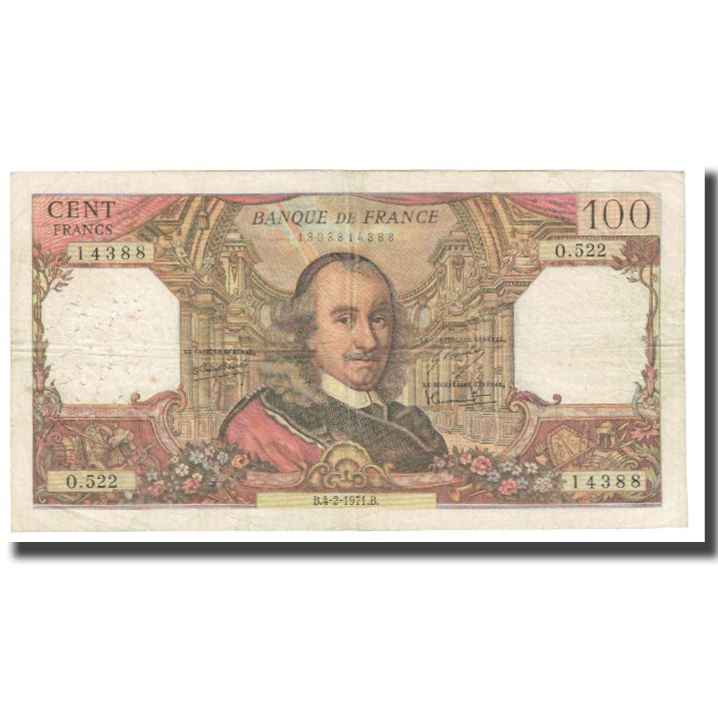 Frankrijk, 100 Francs, Corneille, 1971, R.Tondu-G.Bouchet-H.Morant, 1971-02-04