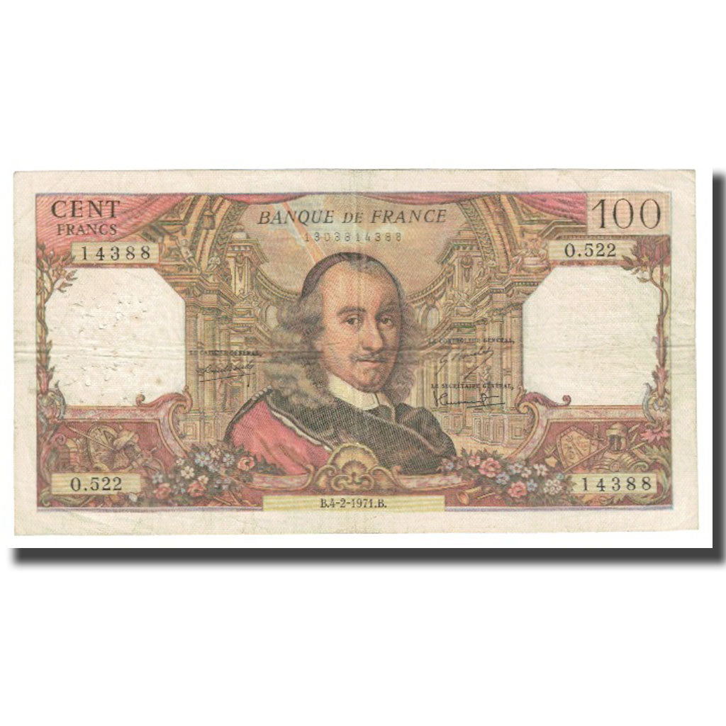 Frankrijk, 100 Francs, Corneille, 1971, R.Tondu-G.Bouchet-H.Morant, 1971-02-04