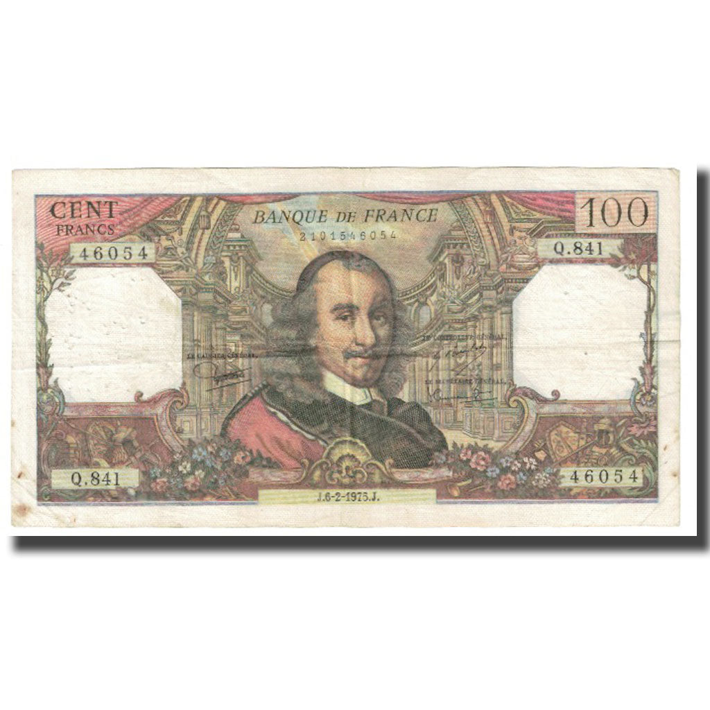 France, 100 Francs, Corneille, 1975, R.Tondu-G.Bouchet-H.Morant, 1975-02-06